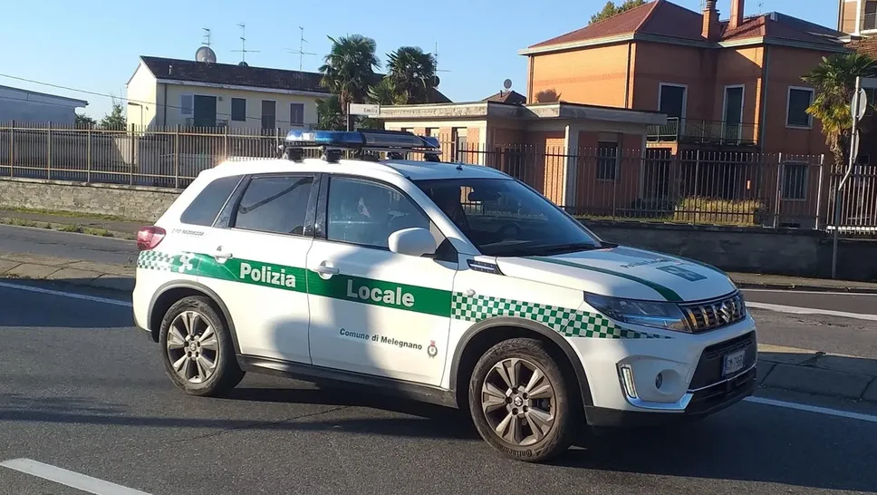 La polizia locale sul luogo dell’incidente (Cornalba) La polizia locale sul luogo dell’incidente (Cornalba)