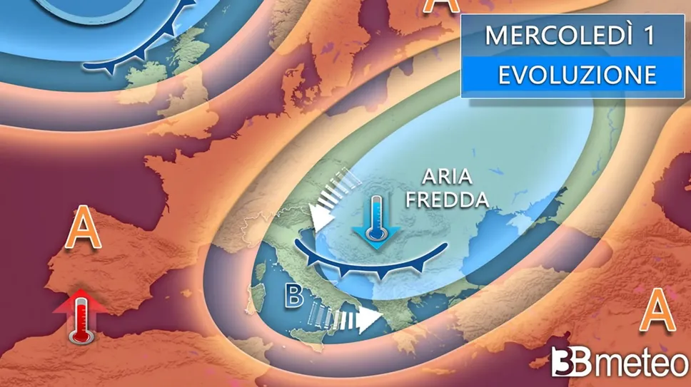 Lo scenario secondo 3Bmeteo Lo scenario secondo 3Bmeteo