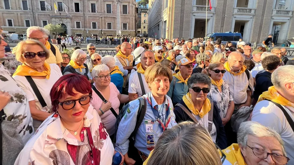 Un gruppo di pellegrini lodigiani a Roma Un gruppo di pellegrini lodigiani a Roma