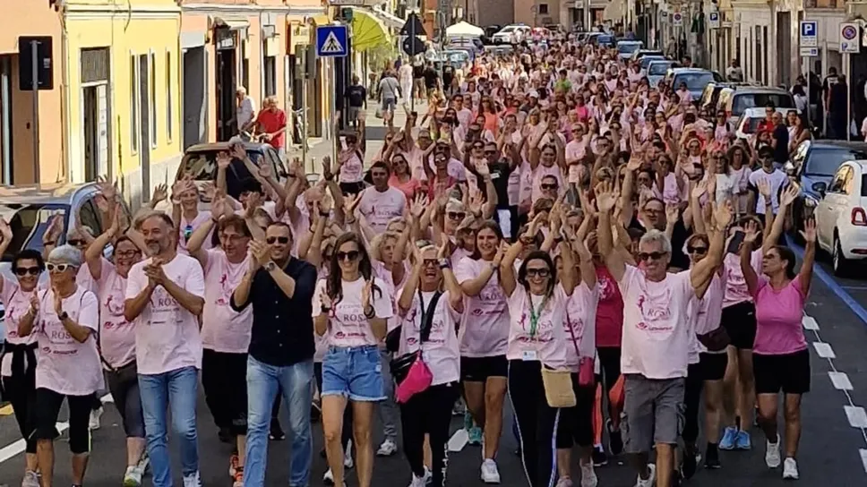 I partecipanti alla Camminata in rosa, in prima fila anche il sindaco Bellomo I partecipanti alla Camminata in rosa, in prima fila anche il sindaco Bellomo