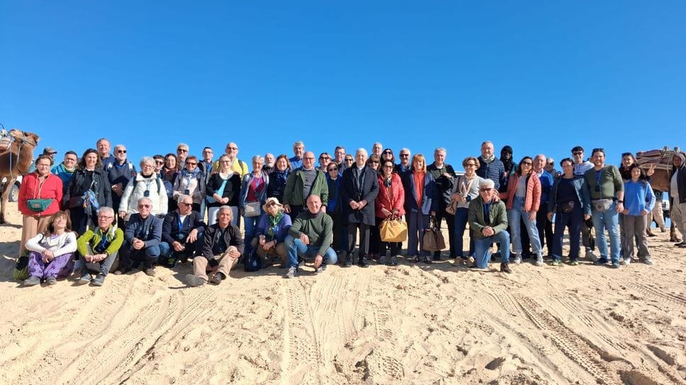 I pellegrini con il vescovo