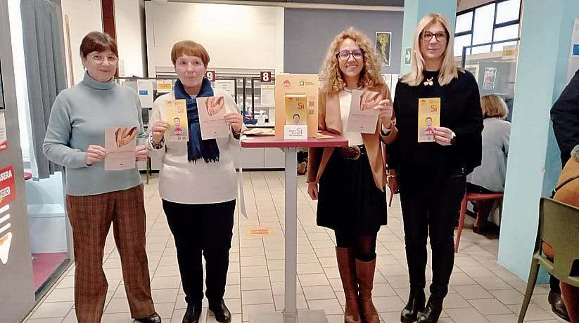Da sinistra, Silvana Cesani, Giusy Baffi, Laura Tagliaferri e Cecilia Sfondrini