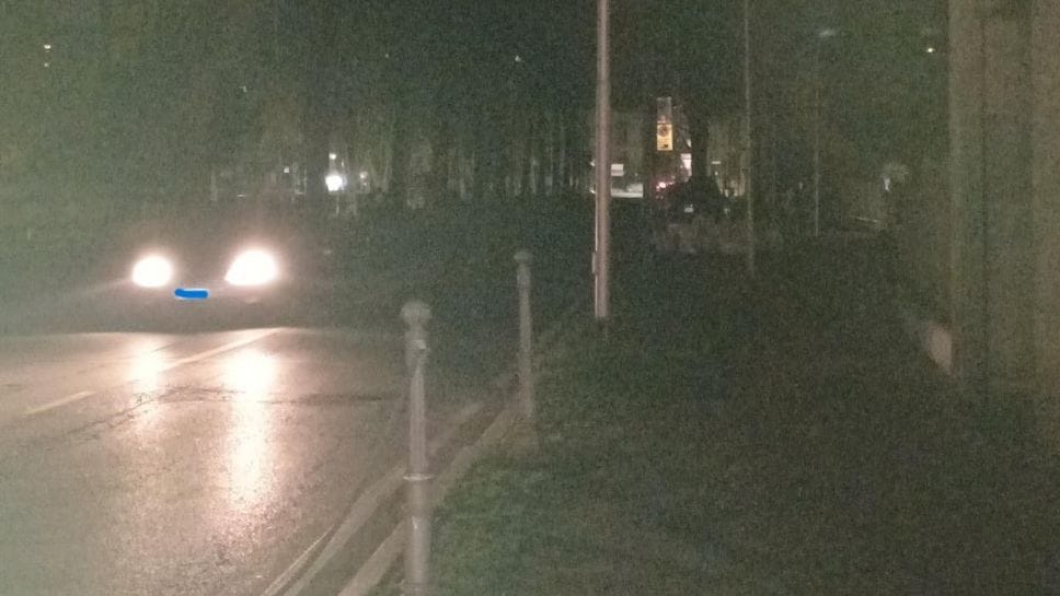 Viale Predabissi al buio