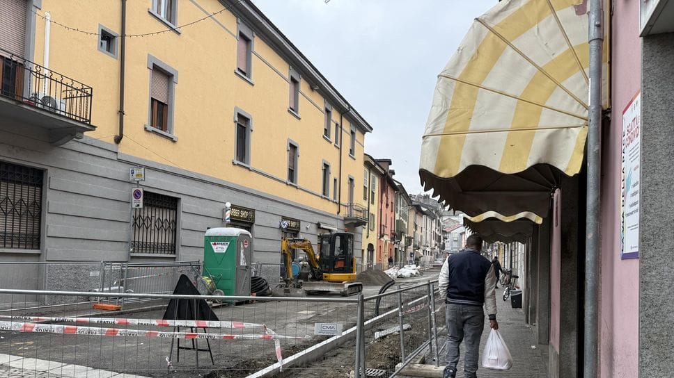 Il cantiere di via Lodino a Lodi