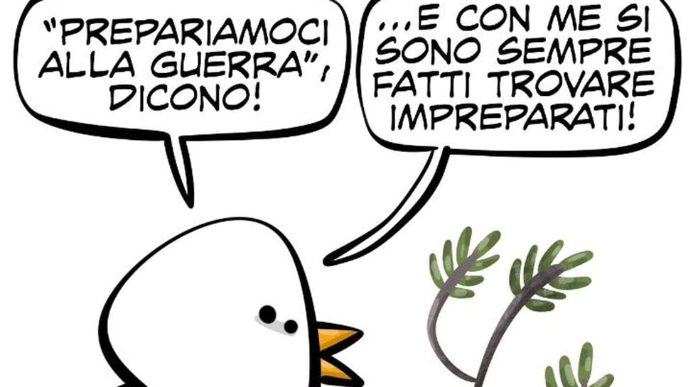 Una delle vignette realizzate da Lele Corvi