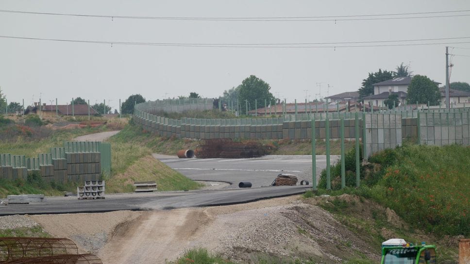 La nuova tangenziale nella zona dell’accesso sud dalla via Emilia
