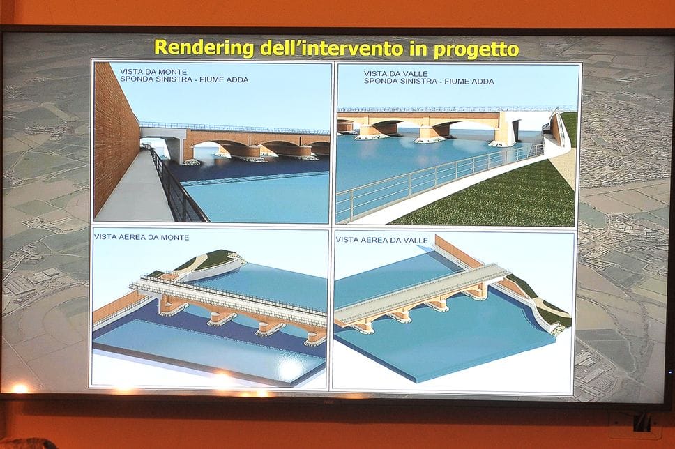 Lodi, elaborazione al computer del ponte dopo i lavori