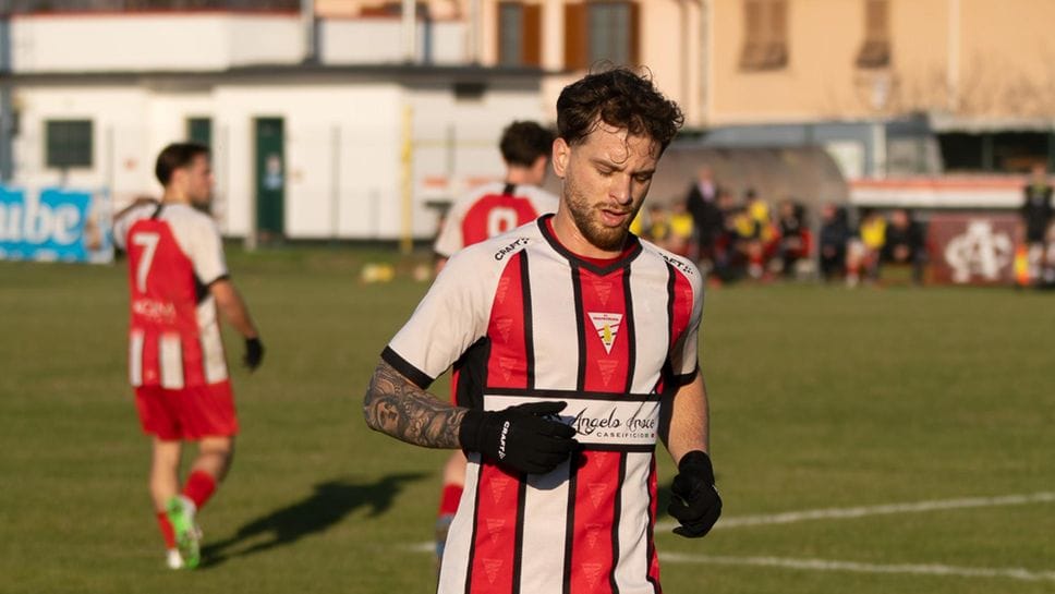 Landi, autore della rete che vale il pareggio con il Garlasco