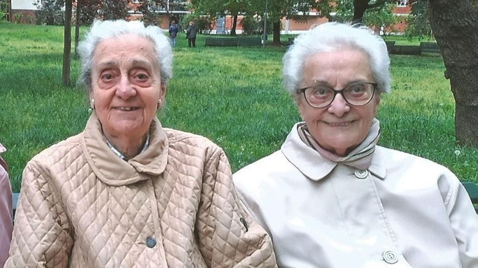 Da sinistra Tina e Lina Rancati (Cornalba)