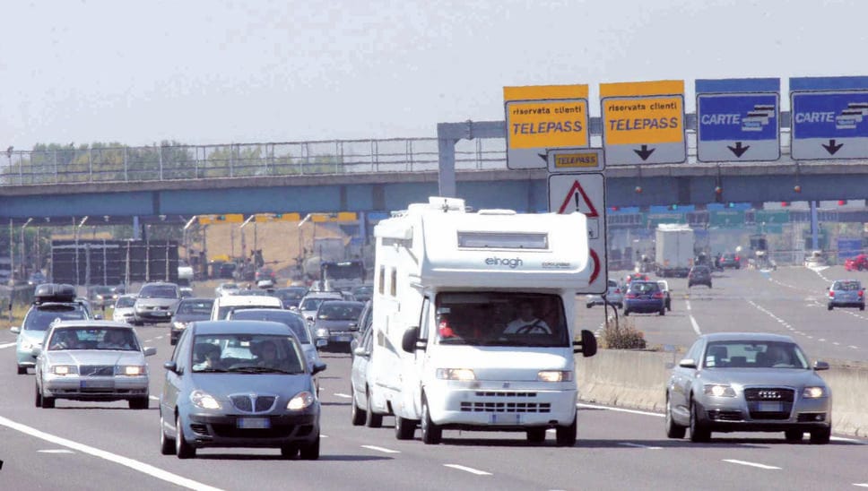 L’autostrada del Sole in zona Melegnano
