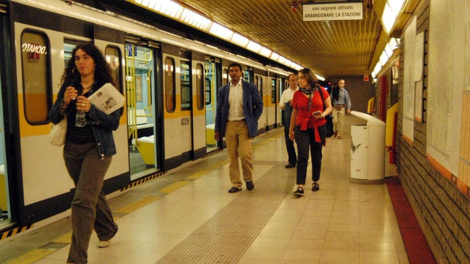 Una fermata della metropolitana di Milano