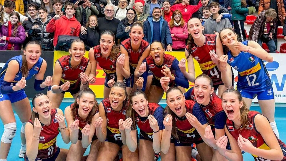 L'esultanza delle azzurrine