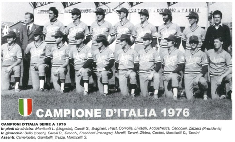 Baseball: 10 ottobre 1976-10 ottobre 2026, cinquant’anni fa il Codogno campione d’Italia