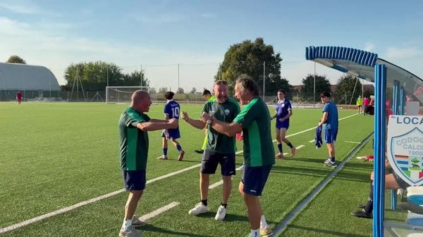 Il Codogno festeggia la vittoria con la Soncinese