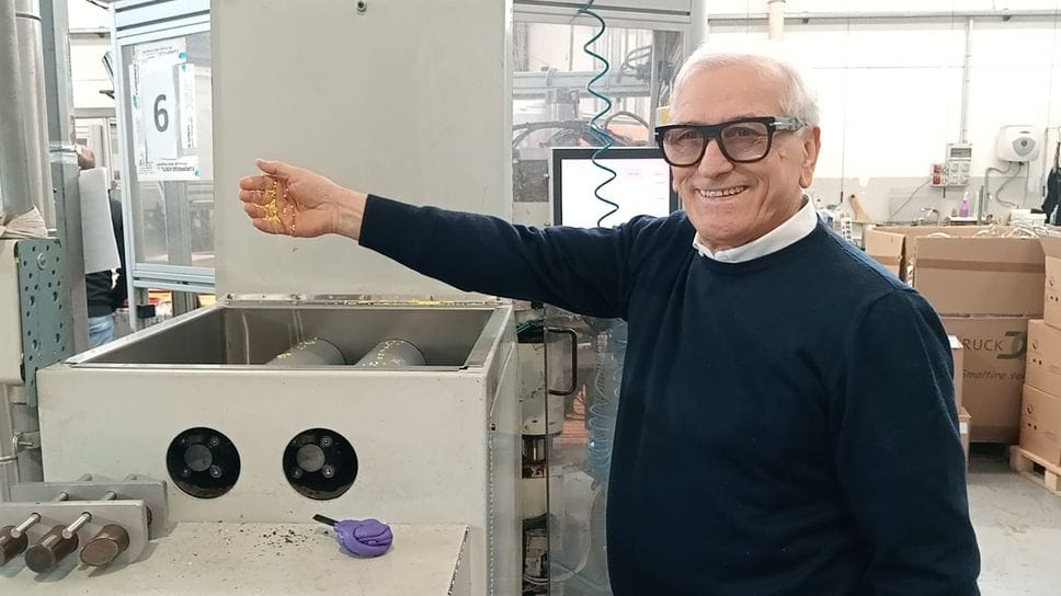 Michele Gagliardi nella sua Europress Vinyl (Cuti)