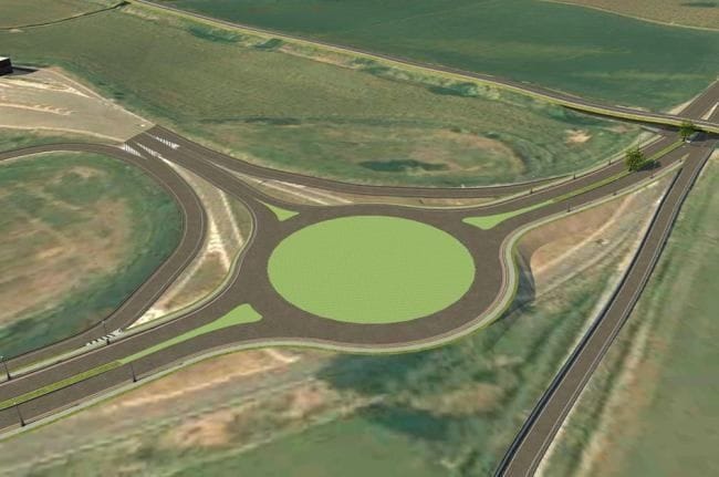 Il rendering  della nuova rotonda  della Binasca