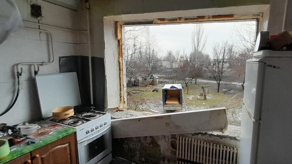 Una casa devastata dalle bombe a Kramators’k