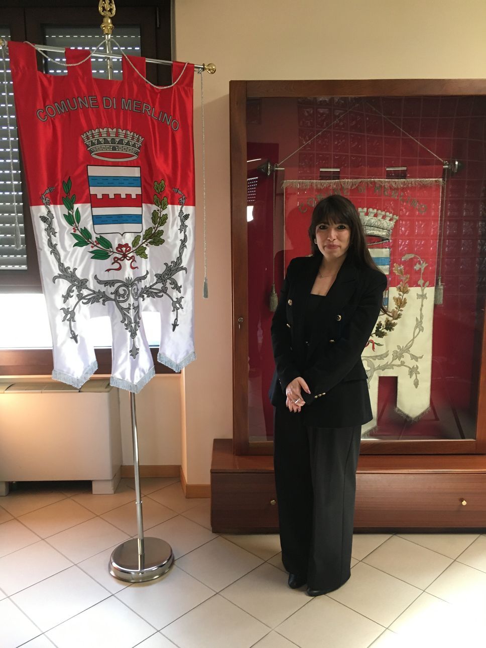 Antonella D’Amico in municipio a Merlino