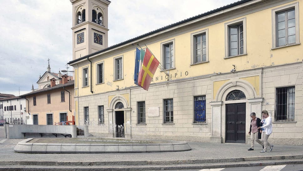 Piazza Vittorio Emanuele a Lodi Vecchio (archivio)