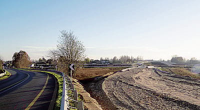 L’innesto della tangenziale a Zorlesco