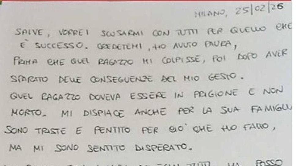 La lettera di Cinturrino