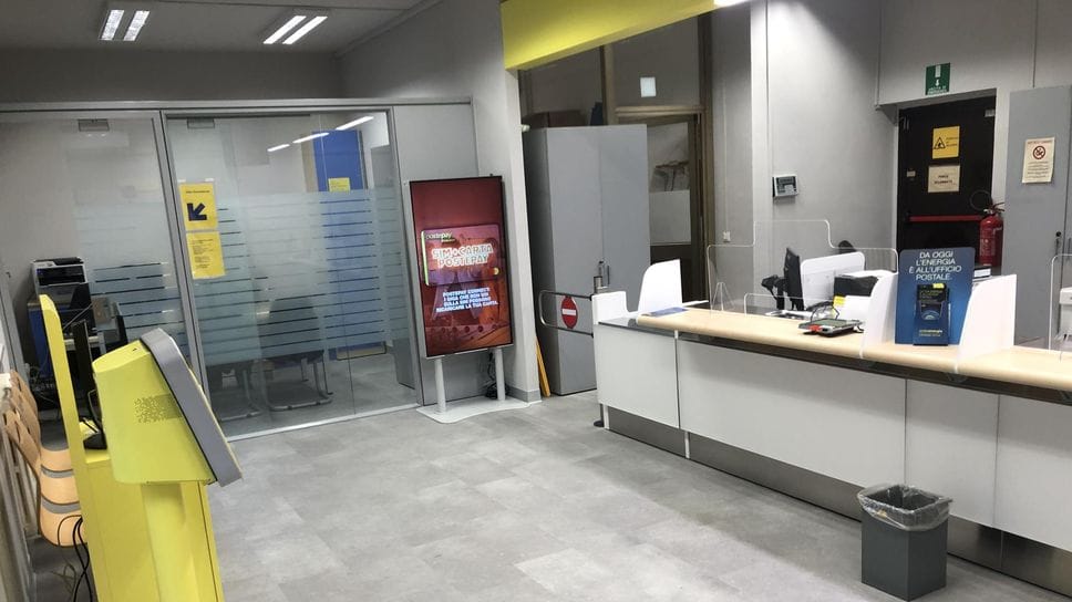 I locali dell’ufficio postale, appena rinnovati