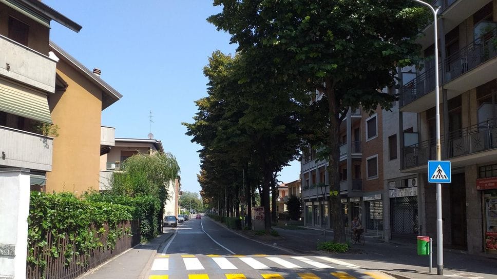 La zona delle tentate truffe in via Battisti (Cornalba)