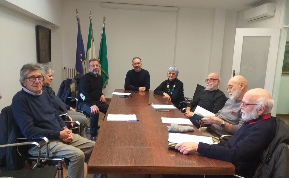 L’incontro in Comune con i sindaci di Melegnano Bellomo, Cerro al Lambro Di Cesare e Vizzolo Salvatori