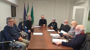 L’incontro in Comune con i sindaci di Melegnano Bellomo, Cerro al Lambro Di Cesare e Vizzolo Salvatori