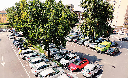 Il parcheggio di via Villani, uno dei punti nevralgici
