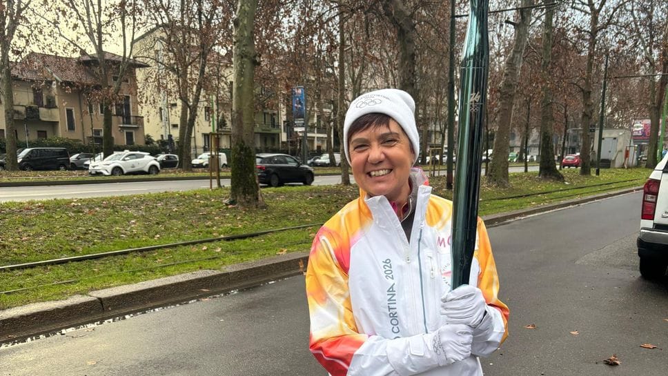 Carla Piersanti e la torcia in viale Jenner