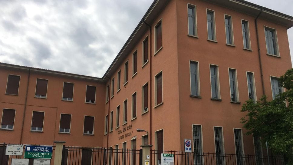 Le scuole medie di Codogno (archivio)