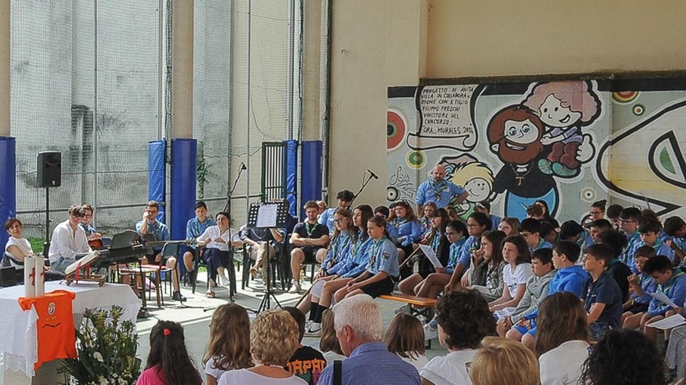 Un momento di festa nell’oratorio San Luigi