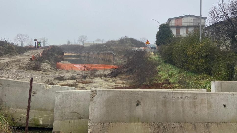 Il cantiere del sottopasso