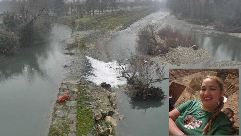 La zona del ritrovamento del corpo, nel riquadro Jhoanna Nataly Quintanilla Valle (archivio)