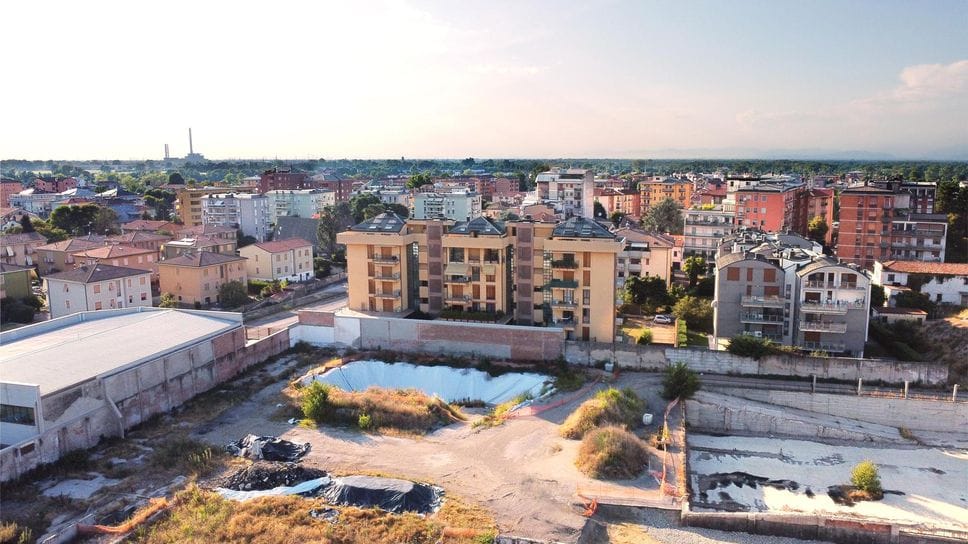 Una veduta aerea dell’ex Consorzio Agrario