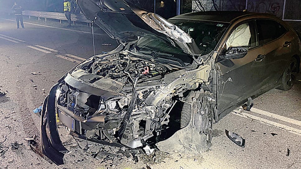 Una delle auto coinvolte