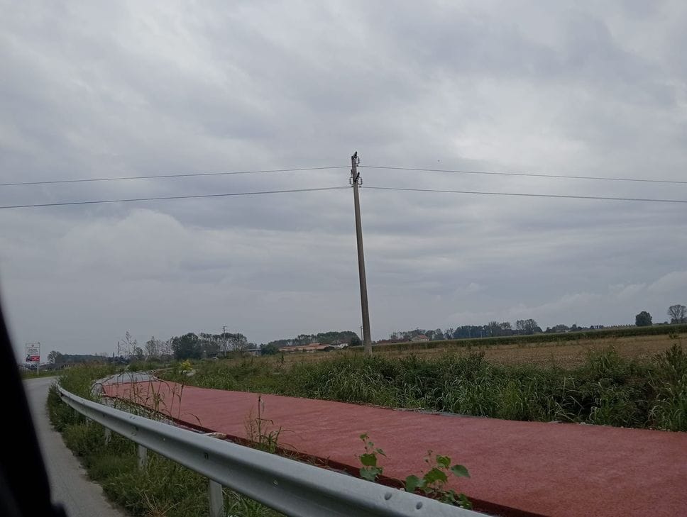 Un tratto della pista tra Paullo e Mombretto (CutiI