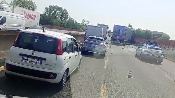 A1- Incidente fra tir,  8 chilometri di coda fino a Guardamiglio