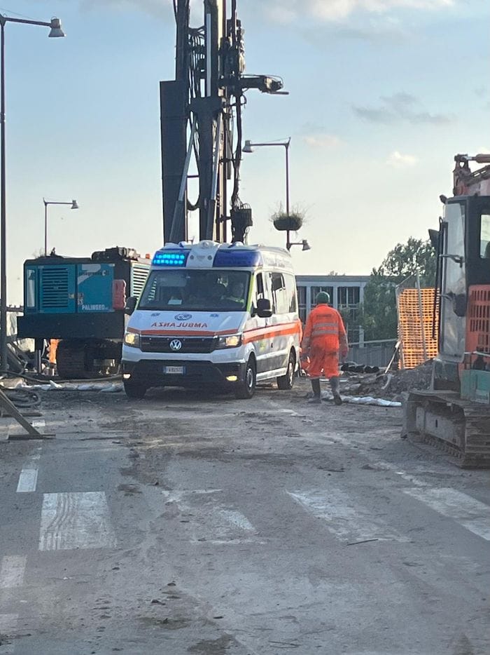 Incidente sul lavoro al cantiere del ponte dell’Adda 
