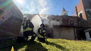 L’intervento dei vigili del fuoco