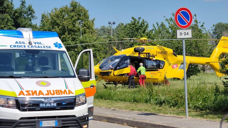 Incidente sulla sp 115 a Lodi Vecchio: arriva l’elisoccorso per un 15enne