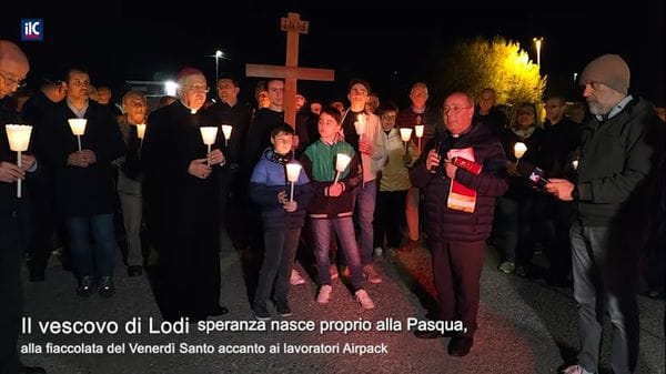 Venerdì Santo, fiaccolata per i lavoratori Airpack con il vescovo di Lodi