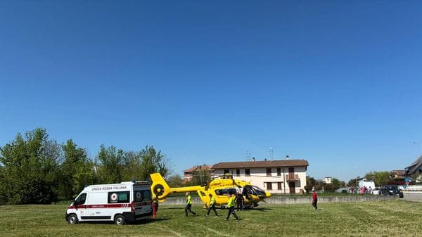  ORIO LITTA  Si ustiona con il barbecue, arriva l’elisoccorso