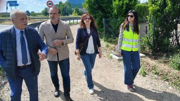 Sopralluogo della Provincia a Borgo sul tracciato della nuova ciclabile