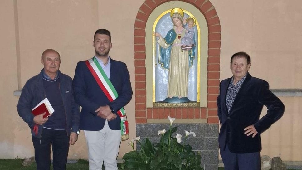 Restaurata l’edicola votiva nel cortile della scuola