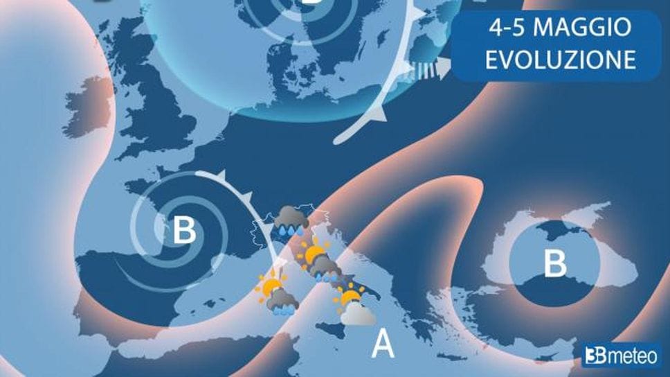Meteo: cede l’alta pressione, al Nord si rivedono le perturbazioni atlantiche