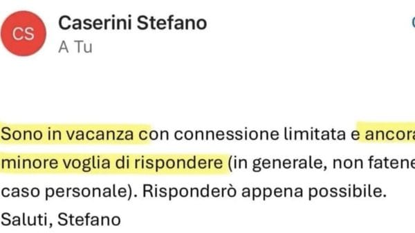 Lodi, la mail dell’assessore in ferie risponde ai consiglieri: «Sono in vacanza con connessione limitata e ancora minore voglia di rispondere»