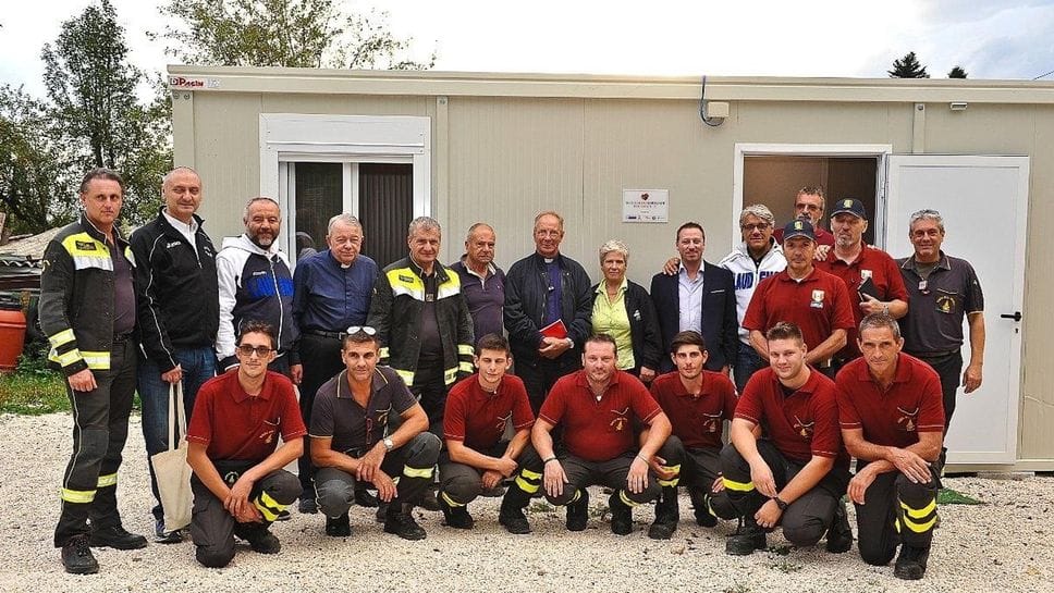 In campo fra le macerie di Amatrice