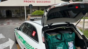 Da Peschiera a Pavia e poi a Padova per trasportare uno strumento salvavita 